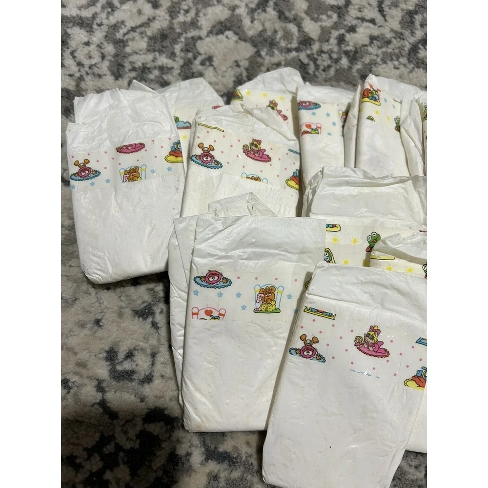 VINTAGE 90s Plastic Diapers Lot‎ Of 16 Jim Henson Muppet Babies